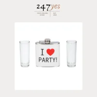 Veldfles/heupfles 60ml incl. 2 shotglaasjes - Afbeelding 5