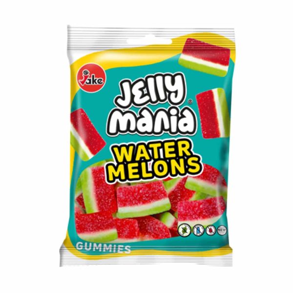 Jake Jelly Mania Watermelons sour 100gr frisdrank-shop hedel watermeloen snoepjes