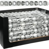 Kerstballen set 12 stuks - Zilver 5cm