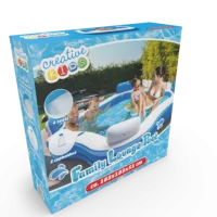 Creative Kids – Vierkant Familiezwembad – Opblaasbaar – 4 Loungestoelen - Afbeelding 2