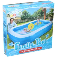 Creative Kids Zwembad – Opblaasbaar – Rechthoek – 262x175x51cm – Max 778 Liter – 2 Ringen